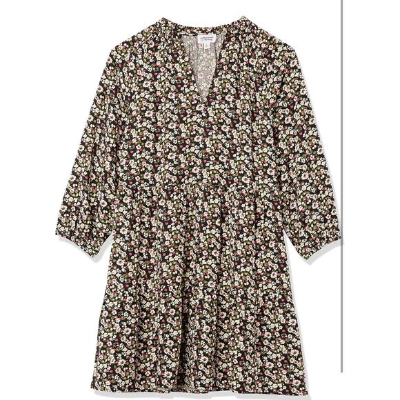 The Drop Women's @Caralynmirand Ruffle-Neck Tiered Mini Dress Small - Picture 2 of 4